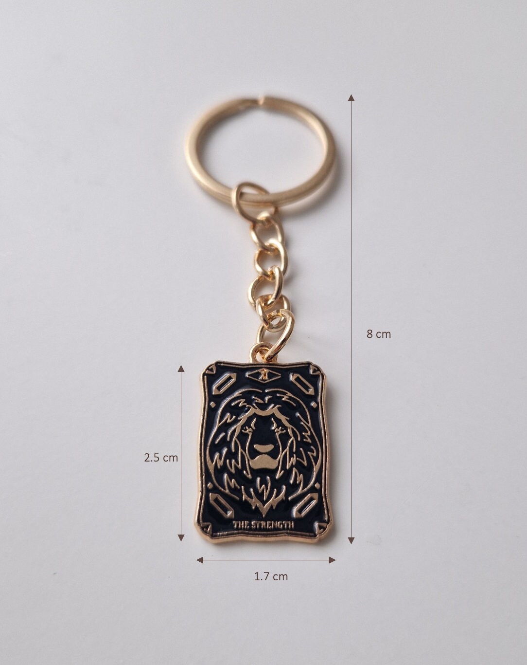 Tarot Style Keyring, Celestial Keyring, Spiritual Keyrings, Gothic