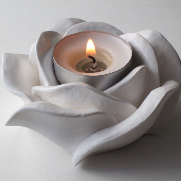 Rose Candle Holder Etsy