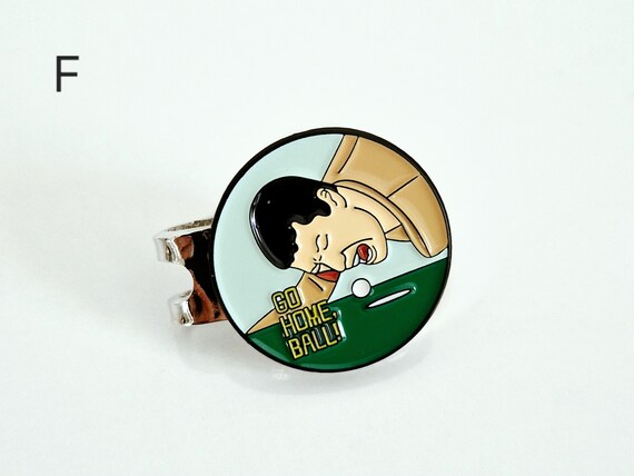 Happy Gilmore Golf Ball Markers, Magnetic Golf Ball Marker, Golf Hat Clip Ball Marker, Funny Golf Ball Marker, Golfer Gift, Golf Accessory