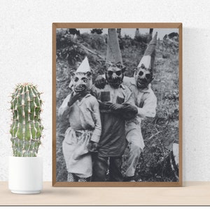 Spooky Halloween Children Print - Creepy Vintage Photo - Halloween Vintage Gift - Creepy Kids Costumes - Gothic Art Print - 6x4 Photo