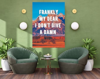 Gone With The Wind Art Print - iconische film quote - film Art Print - filmliefhebber cadeau - quote beroemde film - klassieke film quote print