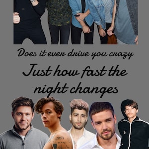 One Direction - Night Changes Print