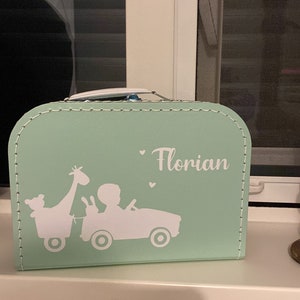 Maleta de nacimiento con nombre y silueta, regalo de maternidad, nacimiento, regalo de nacimiento 25 cm de ancho