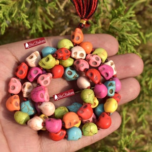 ShriRudram Skull Mala Mulricolour , Mund Necklace, Mala Beads, Yoga Gifts, Shiva  Kapala Prayer Beads, Kali Mala, Mund Mala 54+1 Breads