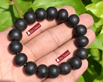 ShriRudram Karungali Bracelet Ebony Wood Wristelet Wood Bead Prayer Beads , Handmade Necklace 12 MM