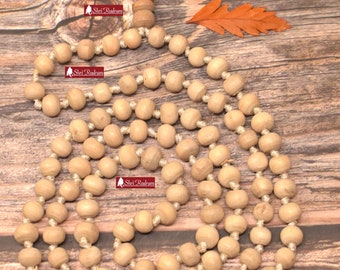 ShriRudram Tulsi Rosary Mala Prayer Rosary 108+1 Beads Basli Mala Krishna Seed Top Quality