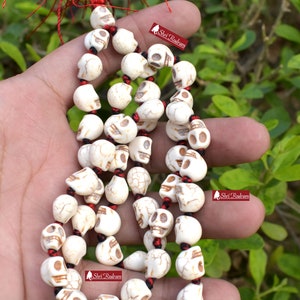 ShriRudram Skull Mala, Skull Necklace, Mala Beads, Yoga Gifts, Shiva  Kapala Prayer Beads, Kali Mala, Mund Mala 54+1 Breads