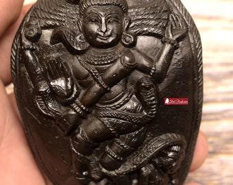 ShriRudram Nataraj Murti / Natraja Statue Idol Carved on Sudarshan Shaligram Gandaki Nepal NM195