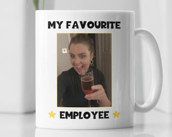 Personalised Photo Funny Joke Boss Mug, Boss birthday Gift, Funny Manager Birthday, Leaving Gift, My favourite Employee