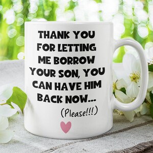 Funny Mother in law Mug, Future Mother in Law Gift, Boyfriends Mum Gift, funny gift for Husbands Mother, joke mother in law cup