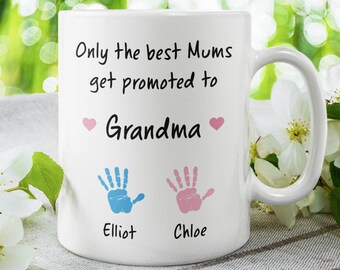Taza personalizada para abuela, recuerdo para la nueva abuela, regalo para los abuelos de parte de los niños, regalo para el Día de la Madre, regalo de cumpleaños para la abuela de parte de los nietos.