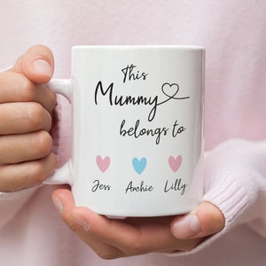 Personalised This Mummy belongs to Mug, Mummy birthday, Mother's Day Mug, First Mother's Day Mug, To Mummy from kids, from children