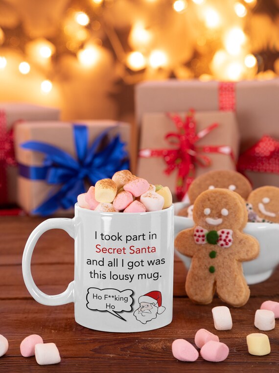 Secret Santa Christmas Mug, Funny Work Gift, Funny Christmas Gift, Gift For Work Colleague, Secret Santa humour Gift