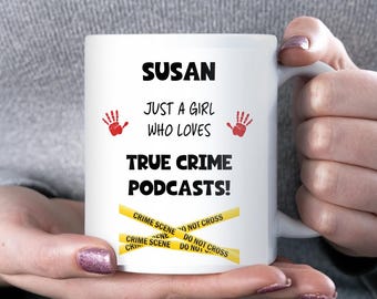 True Crime Podcast Fan Mug, Funny Gift for True Crime Lovers, Murder Mystery Mug for Her, Secret Santa True Crime Lover Gift, Podcast Gift