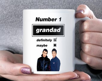 Funny Oasis Fan Mug for Grandad, Number 1 Grandad Definitely Maybe Mug, Funny Grandad Oasis Birthday Gift, Oasis Grandad Christmas Present