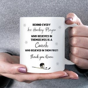 Ice Hockey Coach Gift, Thank You Coach Mug, End of Season Team Present, Ice Hockey Coach Christmas or Retirement Gift