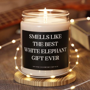 Funny White Elephant Candle Funny White Elephant Gift Adult Gift Exchange Gift Secret Santa Gift Joke Candle Christmas Funny Candle Gift Bild 1