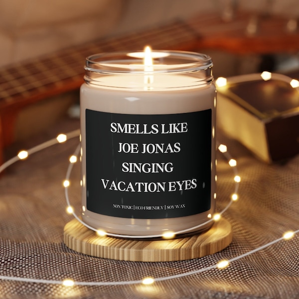 Smells Like Joe Jonas Singing Vacation Eyes Candle, Jonas Brothers Candle, Joe Jonas Merch, Jonas Brothers Concert Merch, Joe Jonas