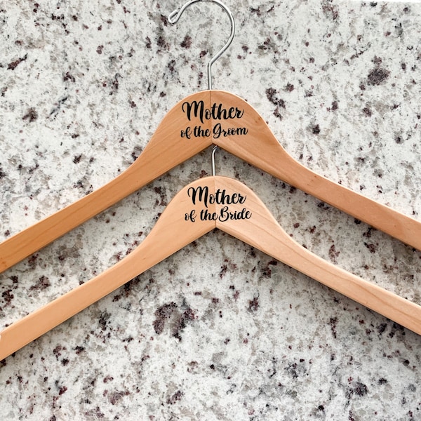 Mother of the Bride Hanger, Mother of the Groom Hanger, Bridesmaid Hanger, Wedding Hanger, Personalized Hanger, Wooden Hanger