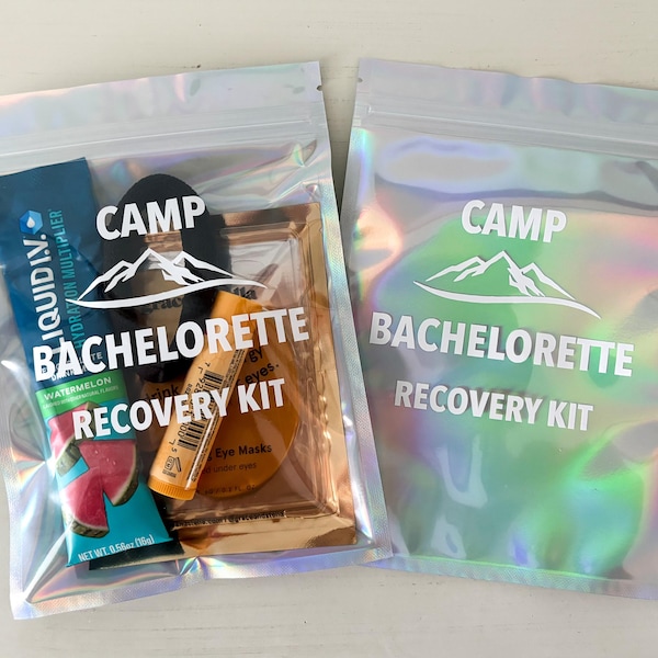 Camp Bachelorette Recovery Kit Bag, Last Trail Before Veil