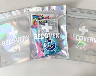 Recovery Kit Bag- BAG ONLY, Bachelorette Recovery Bag, Holographic Hangover Bag, Hangover Kit, Birthday Hangover Kit, Wedding Welcome Bag