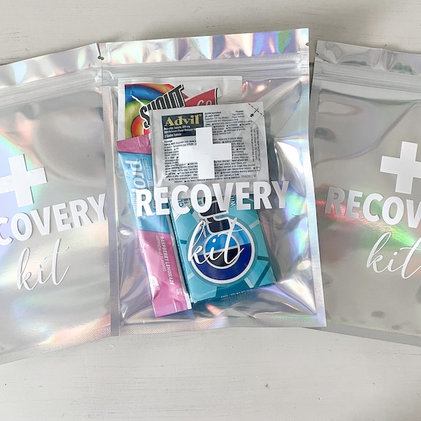 Recovery Kit Bag- BAG ONLY, Bachelorette Recovery Bag, Holographic Hangover Bag, Hangover Kit, Birthday Hangover Kit, Wedding Welcome Bag