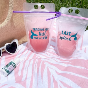 Mermaid Bachelorette Drink Pouch: Last Splash Beach Party