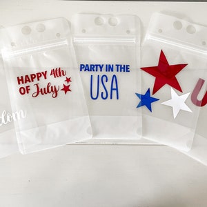 Patriotic Drink Pouches Patriotic Drinkware  Fourth of July Cup USA Drink Pouch 4th of July Drinkware Party in the USA Decor Adult Capri Sun