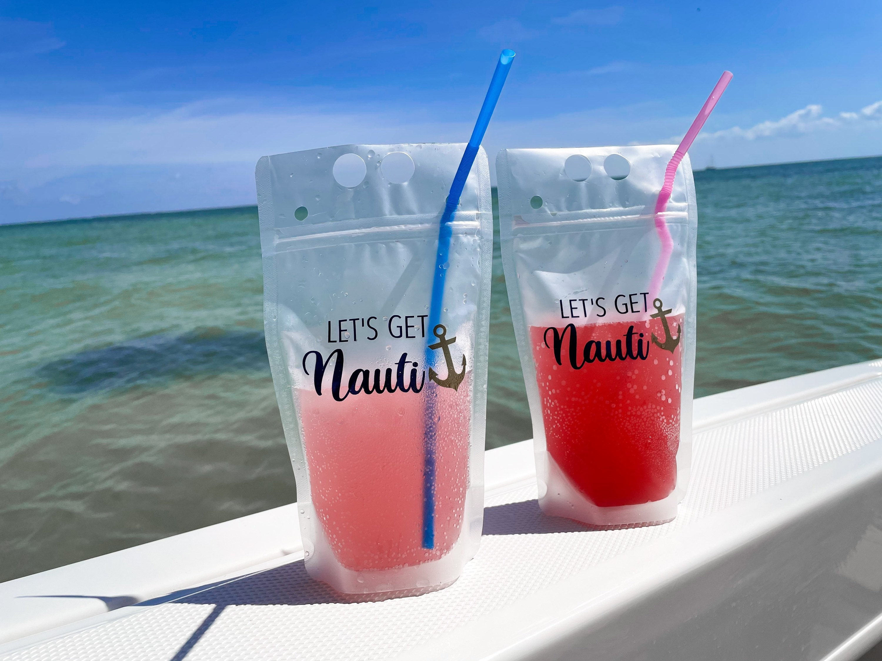 Nautical Bachelorette Party Drink Pouch| Let’s Get Nauti | Last Sail …