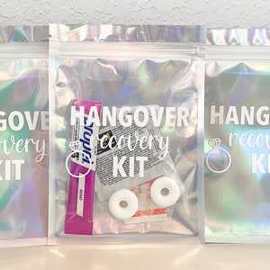 Holographic Hangover Kit Bag: Bachelorette Wedding Favor (BAG ONLY)