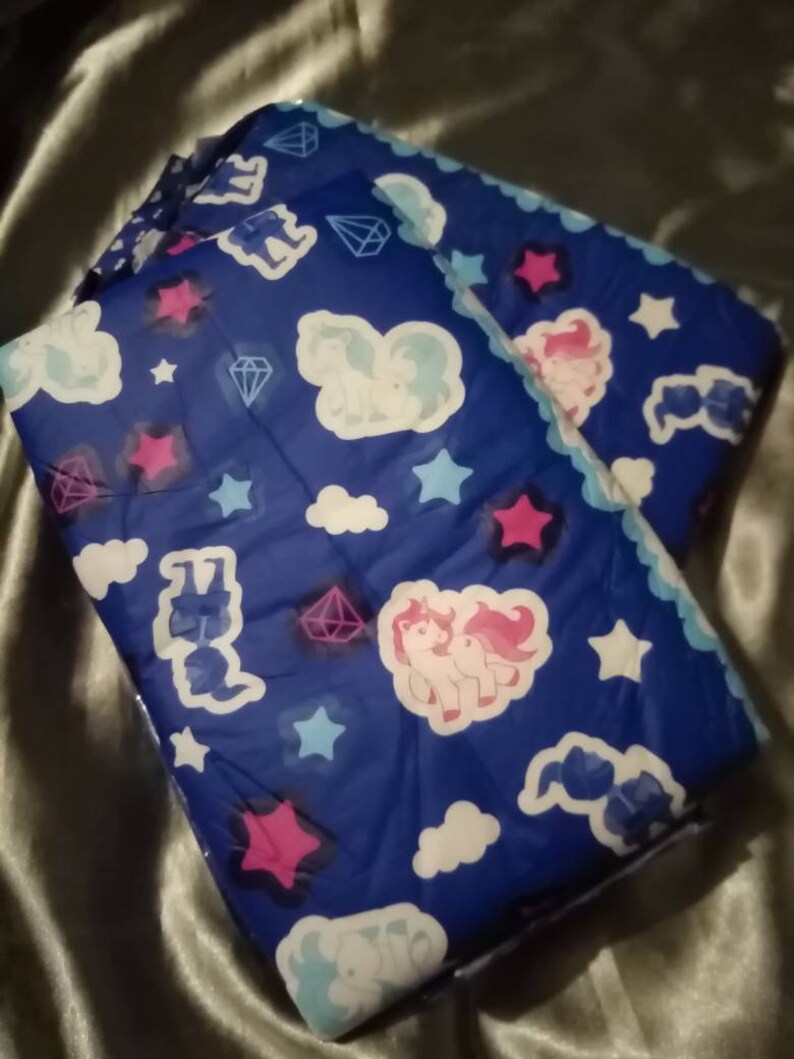 Pack of 2 Abdl Adult Baby Diaper/Nappy Blue Unicorn Design Etsy