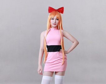 Women's Blossom Bubbles Buttercup Cosplay Costume Dress