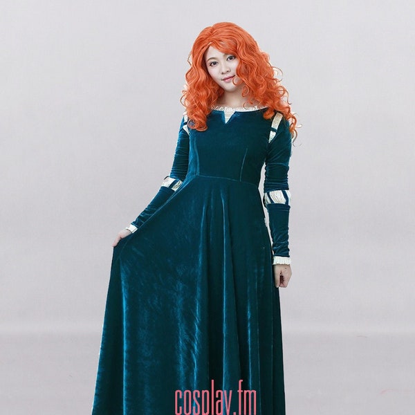 Brave Princess Merida Cosplay Adulto Merida Disfraz de Disfraz