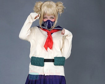 My Hero Academia Himiko Toga Cosplay Props Full Set Accessories Mask Belt Teeth 