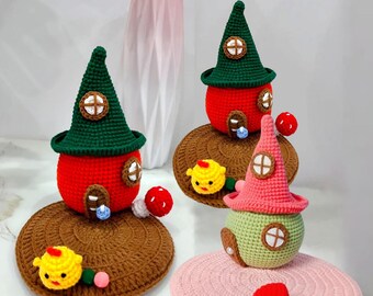 Pumpkin Cottage Häkelanleitung, Halloween DIY DIY Bastelset (PDF-Muster)