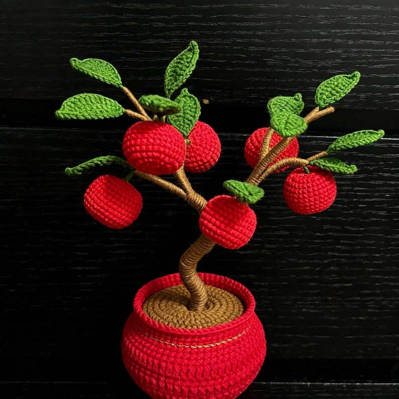 Crochet Potted Fruit Tree | Amigurumi Orange & Apple (PDF Pattern) - Etsy