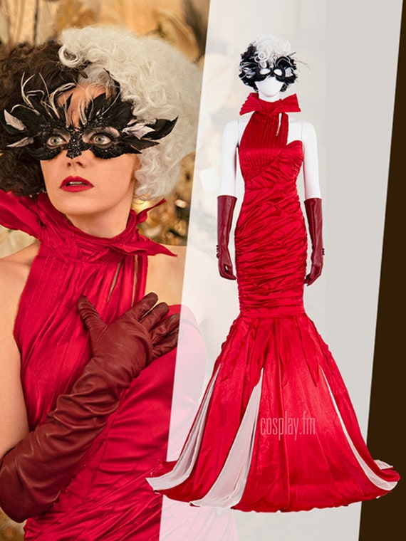 Trajes de vestido rojo de Cruella para mujeres Traje de - Etsy España Trajes de vestido rojo de Cruella para mujeres Traje de - Etsy España