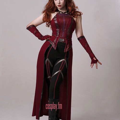 Wanda Vision Costume Scarlet Witch Wanda Cosplay Halloween Etsy