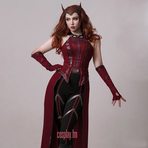 Wandavision Scarlet Witch Outfits Halloween Carnival Suit Wanda Cosplay ...