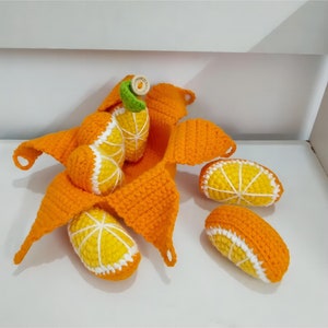 Modèle de pendentif bohème au crochet dans un joli orange Téléchargement immédiat image 4