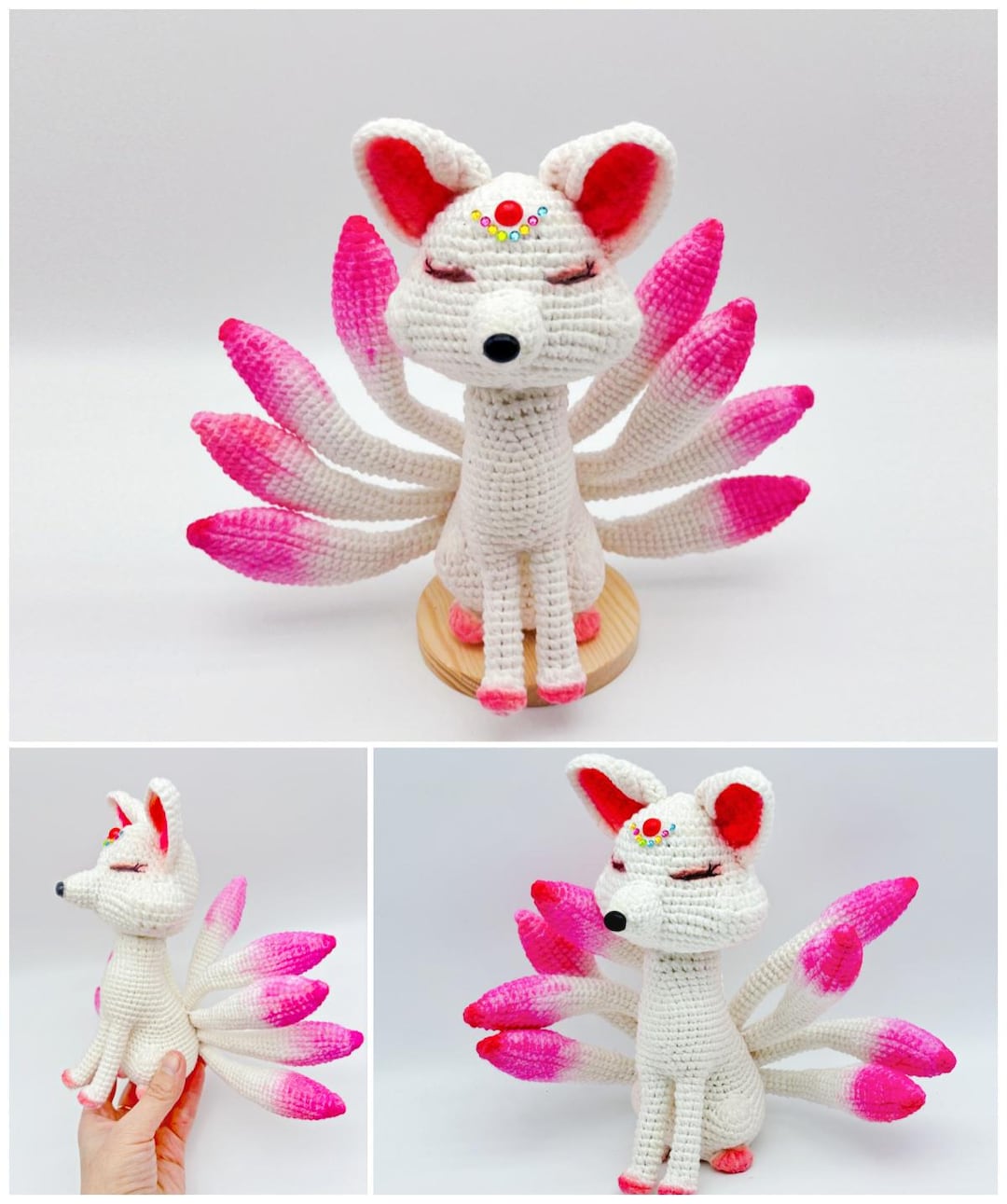 DIY Amigurumi Nine-tailed Fox Crochet Pattern - Step-by-step