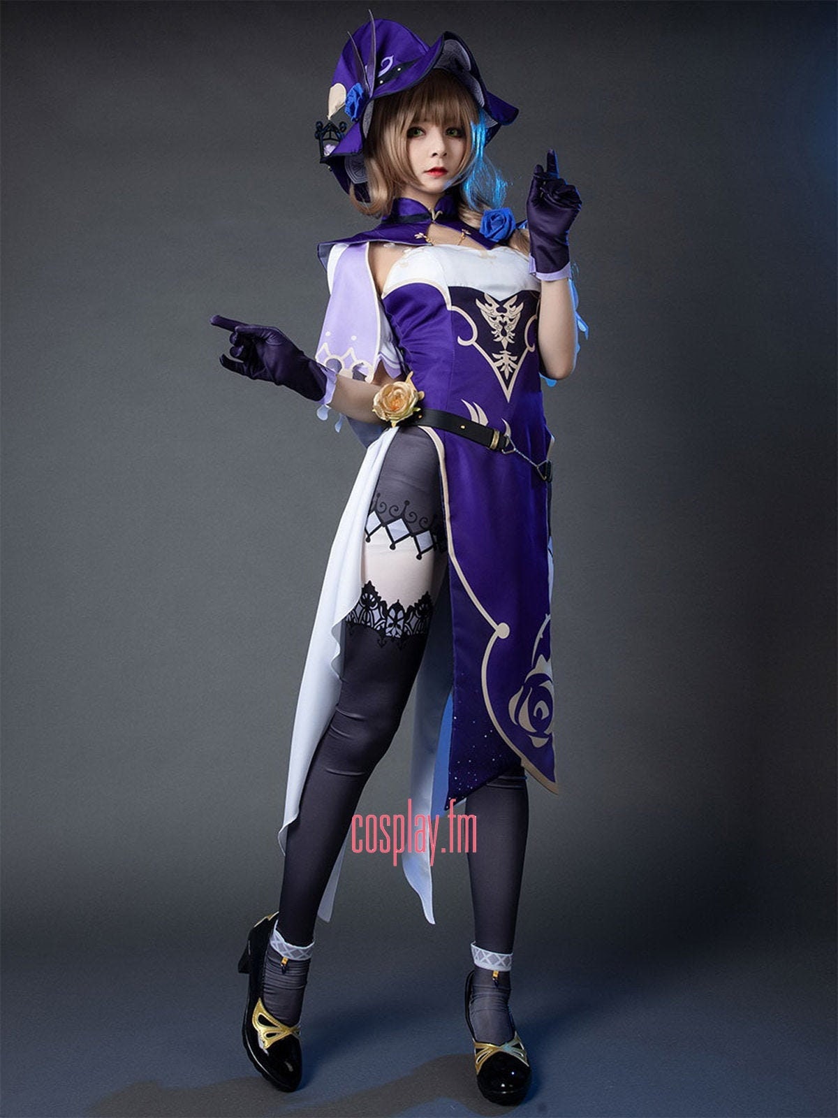 Genshin Impact Thunder Lisa Women Cosplay Costume Game Dress | Etsy