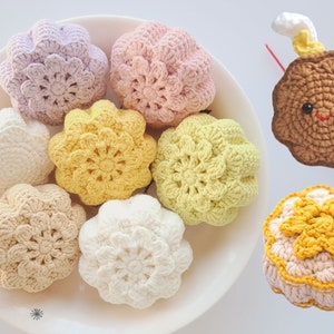 Chinese Moon Cake Crochet 6 in 1 Pattern - How to Crochet Mooncake for Mid-autumn Day?