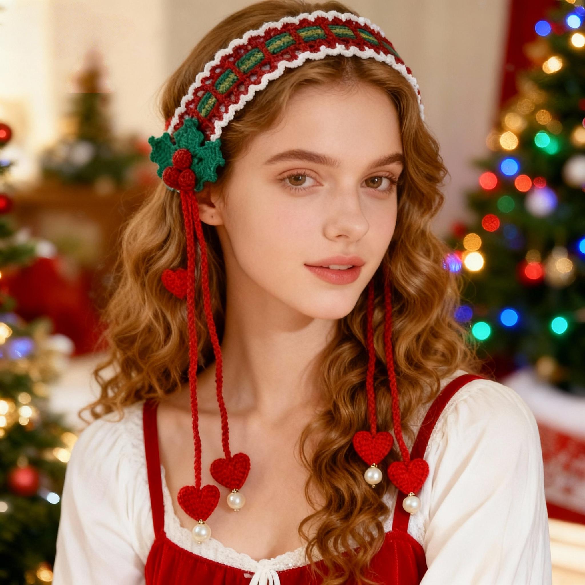 Crochet Christmas Berries Lolita Hairband Pattern PDF | Festive