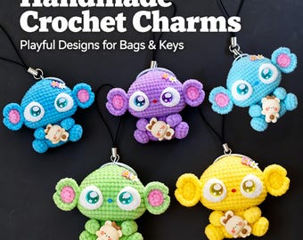 Baby Stitch Mini Couple crochet pattern – Koala & Raccoon Amigurumi Magnetic Couple Plush Keychain
