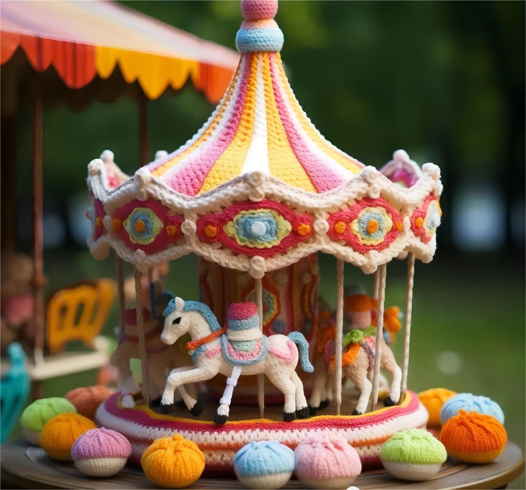 Colorful Carousel Crochet Pattern DIY Amigurumi Project - Etsy Canada