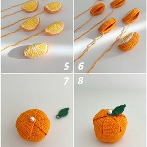 Modèle de pendentif bohème au crochet dans un joli orange Téléchargement immédiat image 8