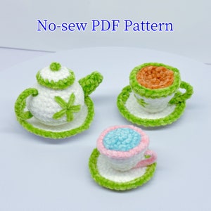 Handmade 2-in-1 Tea Set Crochet Pattern: Teacup & Teapot DIY Tutorial