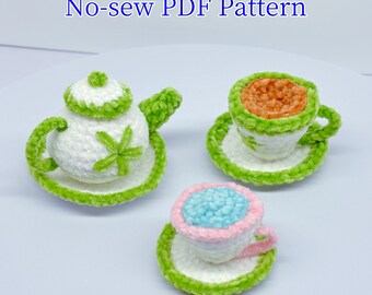 Handmade 2-in-1 Tea Set Crochet Pattern: Teacup & Teapot DIY Tutorial