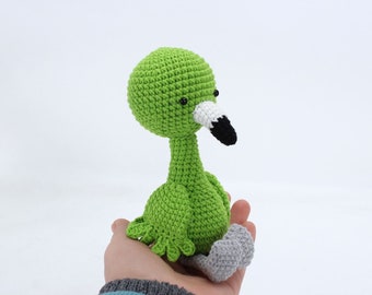 Baby Flamingo Crochet Pattern - Amigurumi Toy (PDF Pattern)